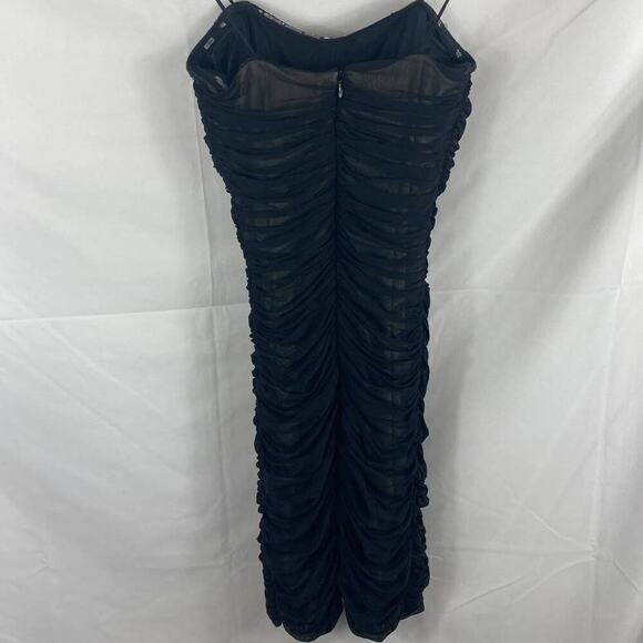 Badgley Mischka Ruched Strapless Dress 4 - Picture 6 of 6